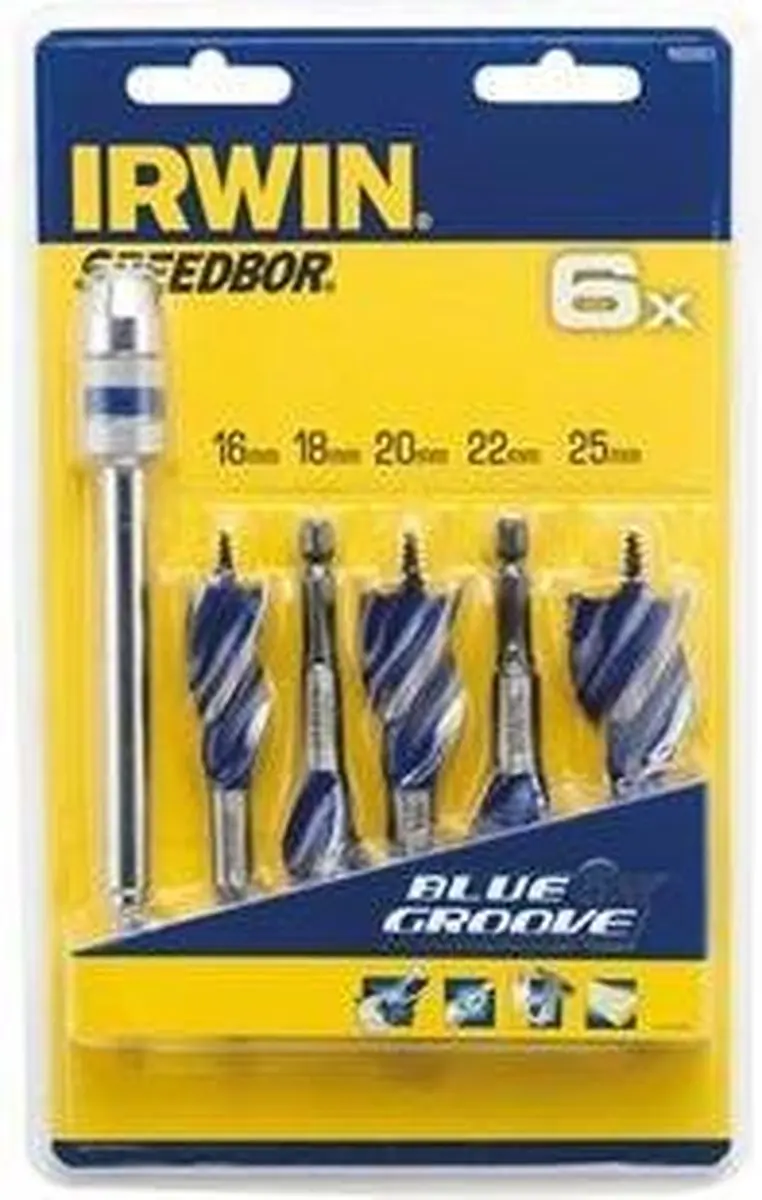 Irwin Blue Groove 5-delig Borenset 16mm