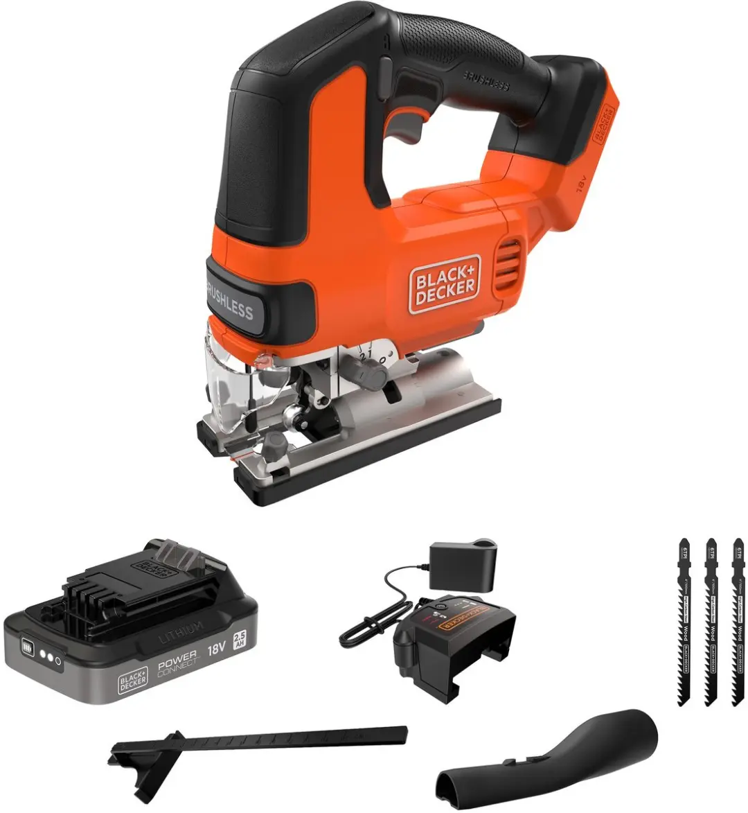 BLACK+DECKER BLCJS78E1-QW Decoupeerzaag 18V