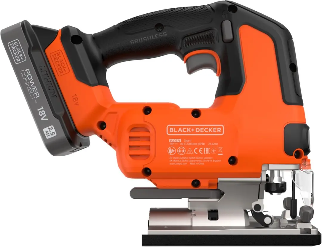 BLACK+DECKER BLCJS78E1-QW Decoupeerzaag 18V - 2.5Ah - 3 Zaagbladen - afbeelding 6 van 6