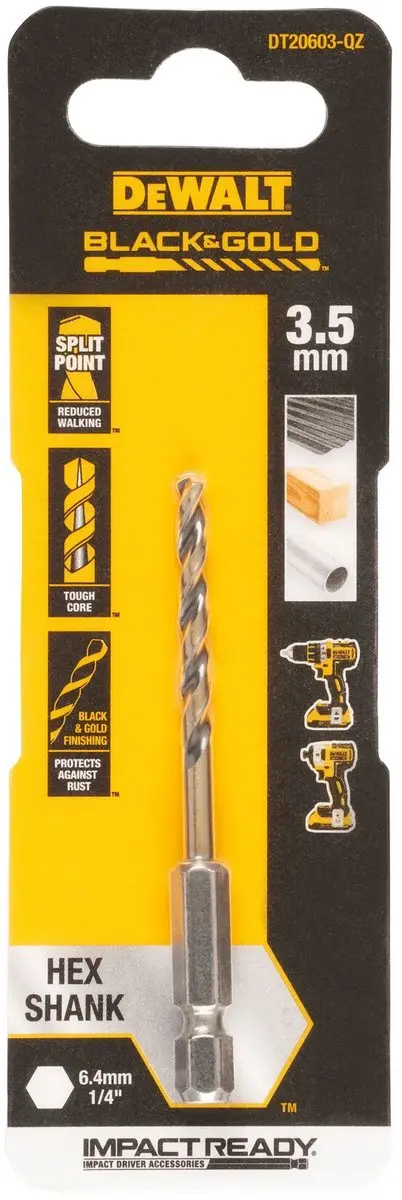 DeWalt DT20603-QZ Metaalboor 3.5x76mm - Corrosiebestendig
