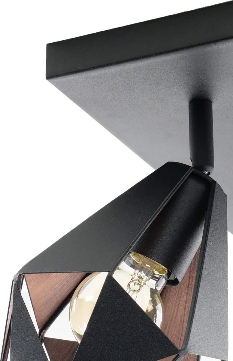 Eglo Carlton 7-Spot E27 Plafondlamp 37cm - Zwart/Koper