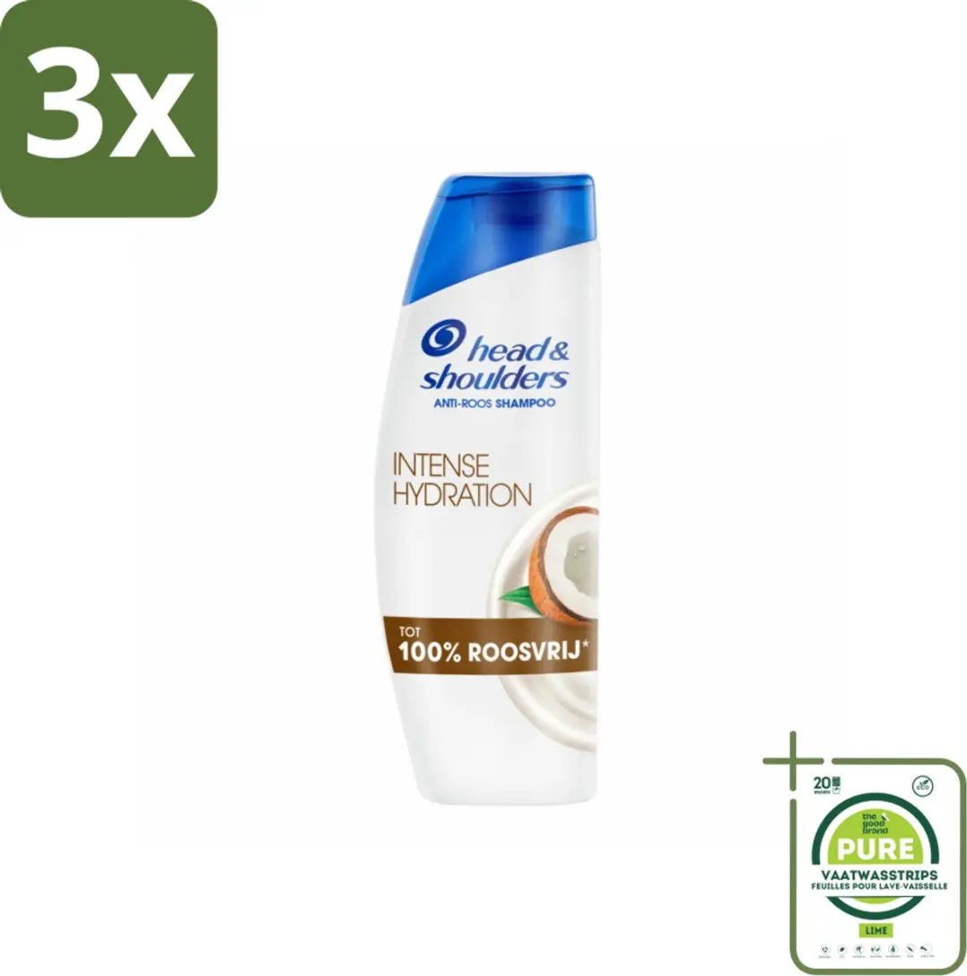 Head & Shoulders Intense Hydratatie Shampoo 300ml - 3 Stuks