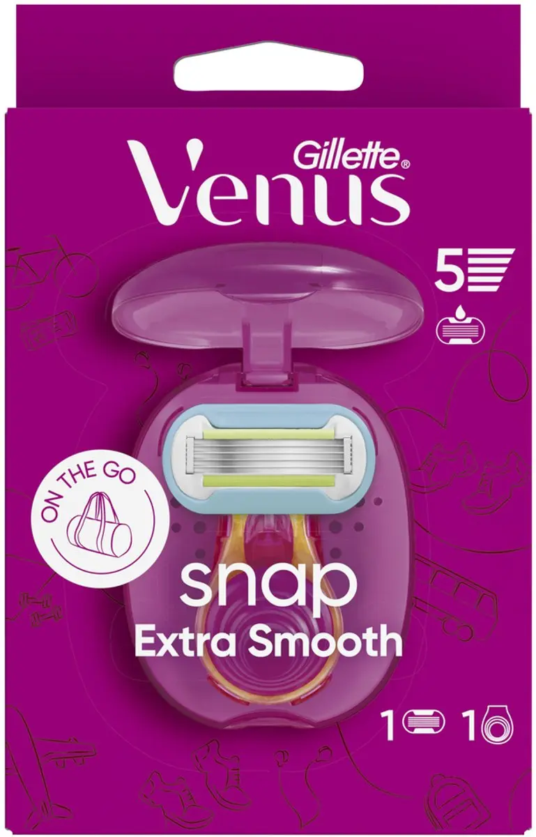 Gillette Venus Snap Smooth Extra Roze - 5 Bladen