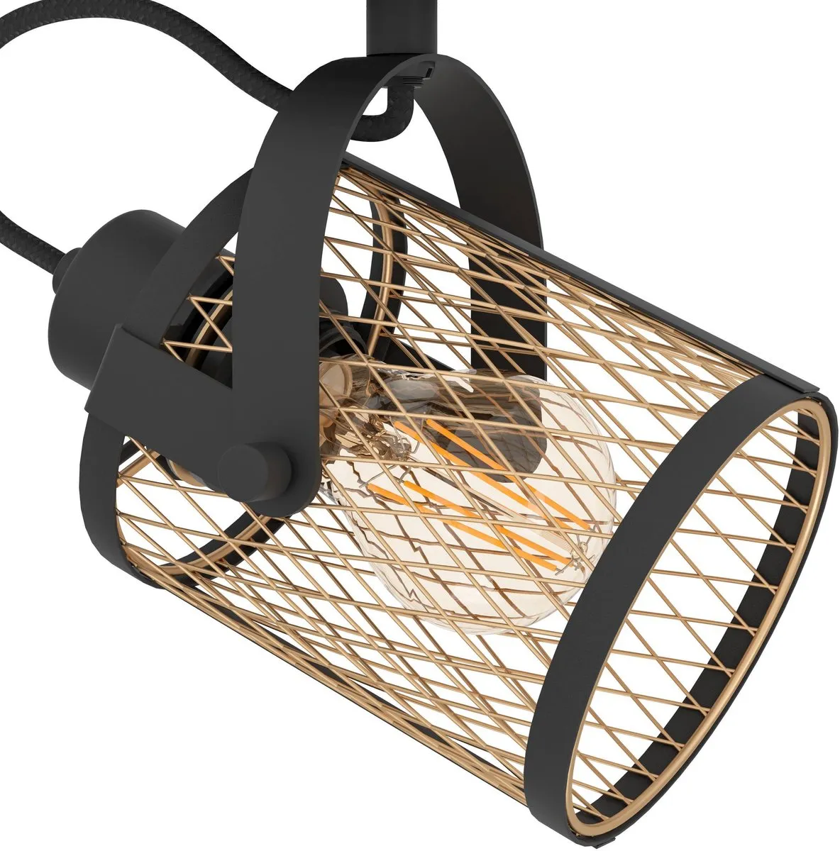 Eglo Dellow Spot E27 - 3 Lichtpunten 83cm - Zwart/Goud
