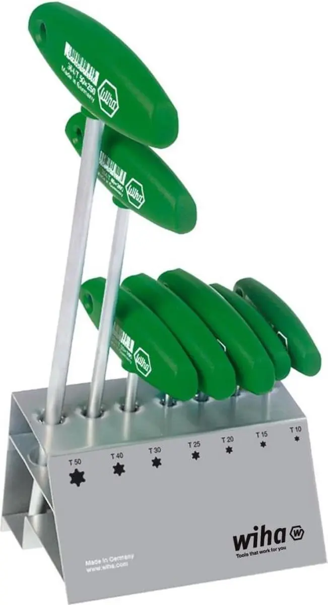 Wiha Stiftsleutelset TORX 8-delig met werkbankhouder