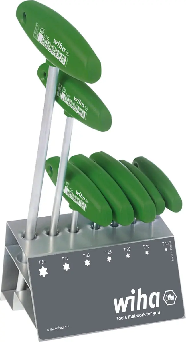 Wiha Stiftsleutelset TORX 8-delig met werkbankhouder