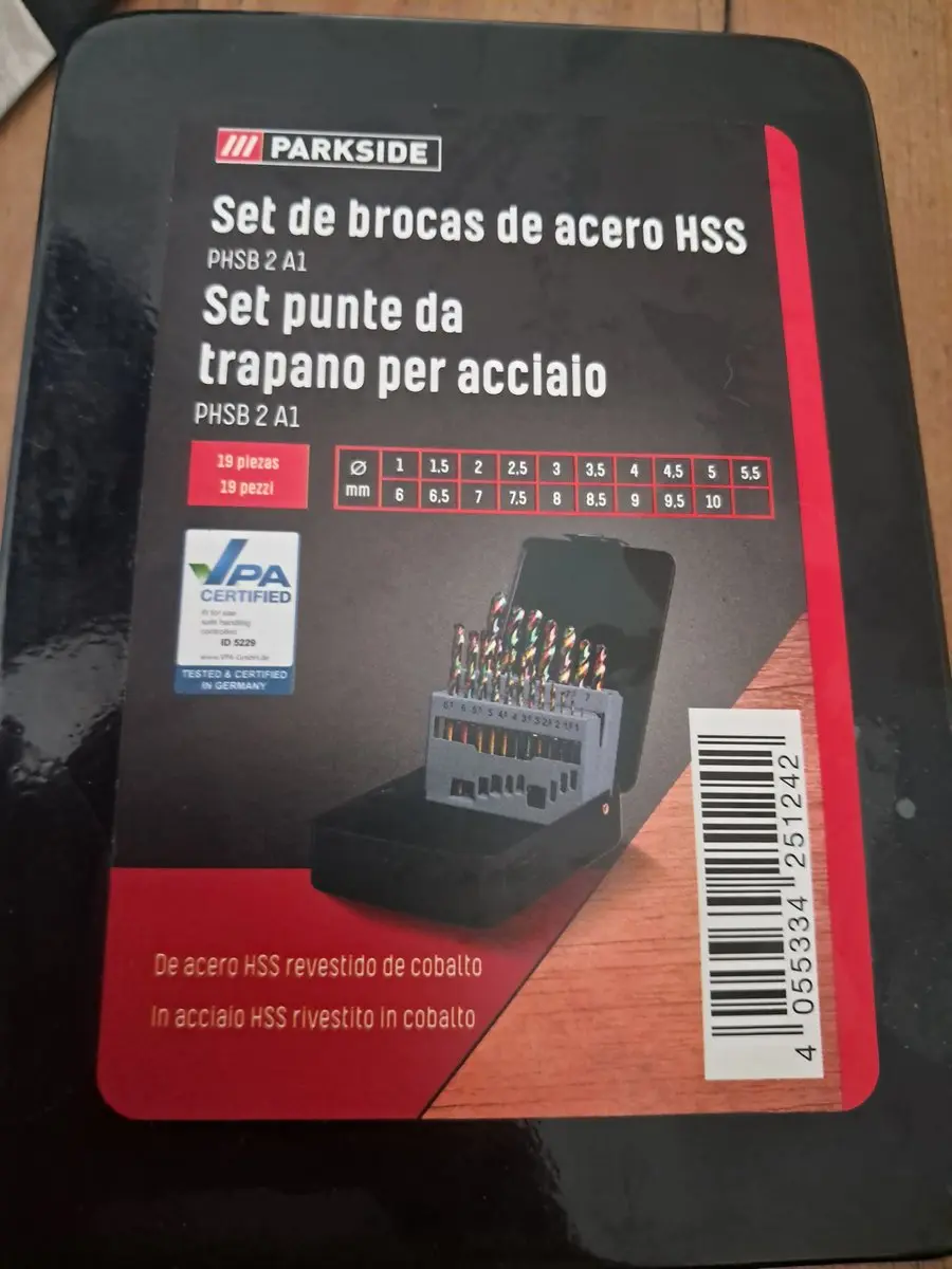 PARKSIDE HSS Metaalboor Set PHSB 2 A1 - 19-delig