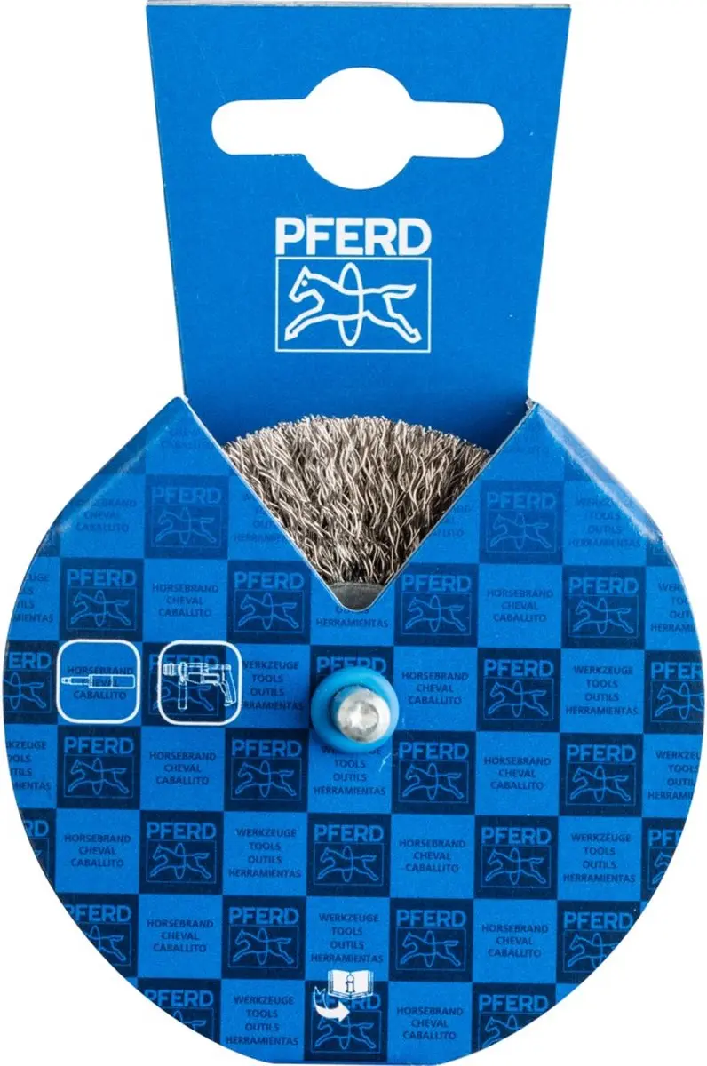 Pferd Ronde Borstel op Stift RBU 7015/6 INOX 0,30