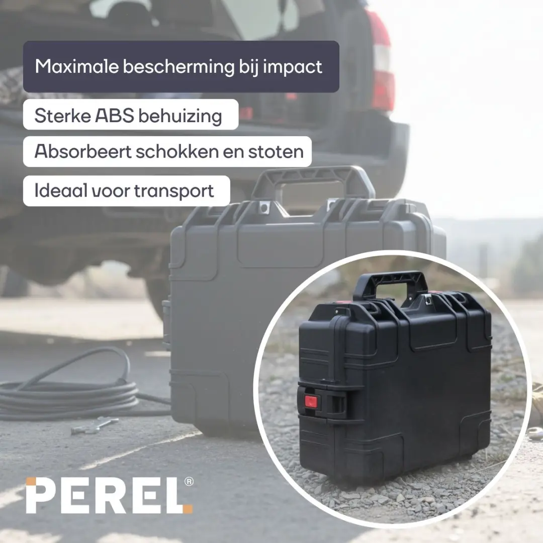 Perel Hardcase Koffer IP67 450x336x174mm - Zwart - afbeelding 6 van 6