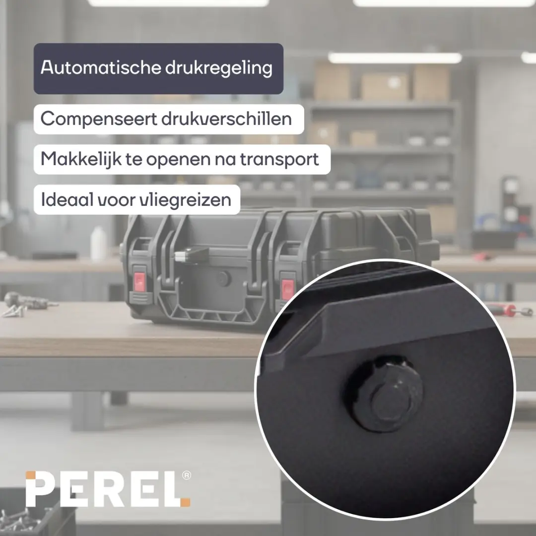 Perel Hardcase Koffer IP67 450x336x174mm - Zwart