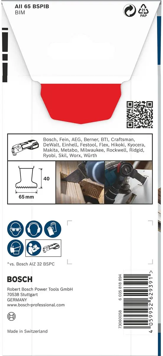 Bosch Professional AII 65 BSPIB Zaagblad Starlock - Hout