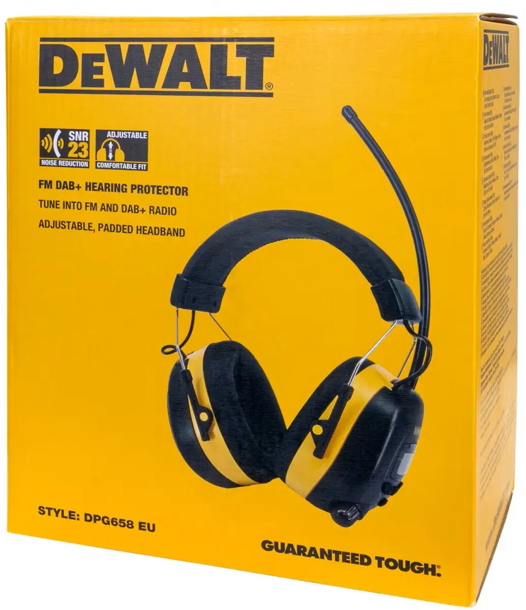 DeWalt DPG658-EU Gehoorbeschermer - FM/DAB+/AUX - Elektronisch Display