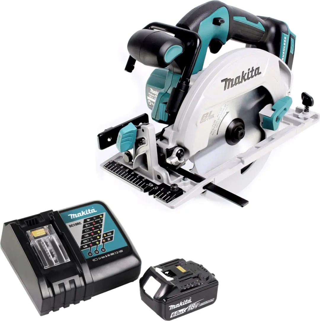 Makita DHS680 RG1 Accu-handcirkelzaag 18V 165mm - borstelloos - 6,0Ah - afbeelding 2 van 5