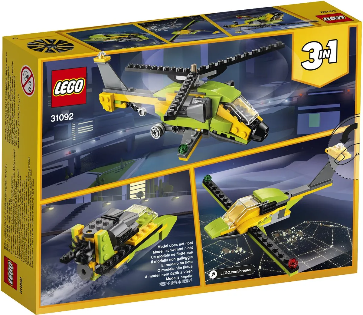 LEGO Creator Helikopter Avontuur 31092 - 114 Stukken - Geel - afbeelding 2 van 4