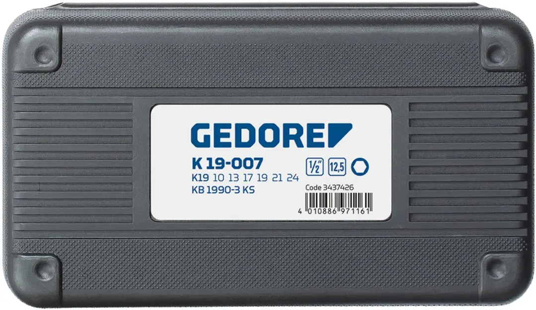 Gedore Slagmoerdopsleutelset 1/2" 7-delig 10-24mm