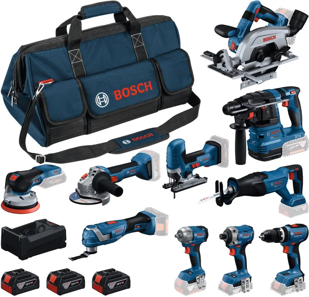 Bosch Professional 18V 10-delige Accu Gereedschapsset