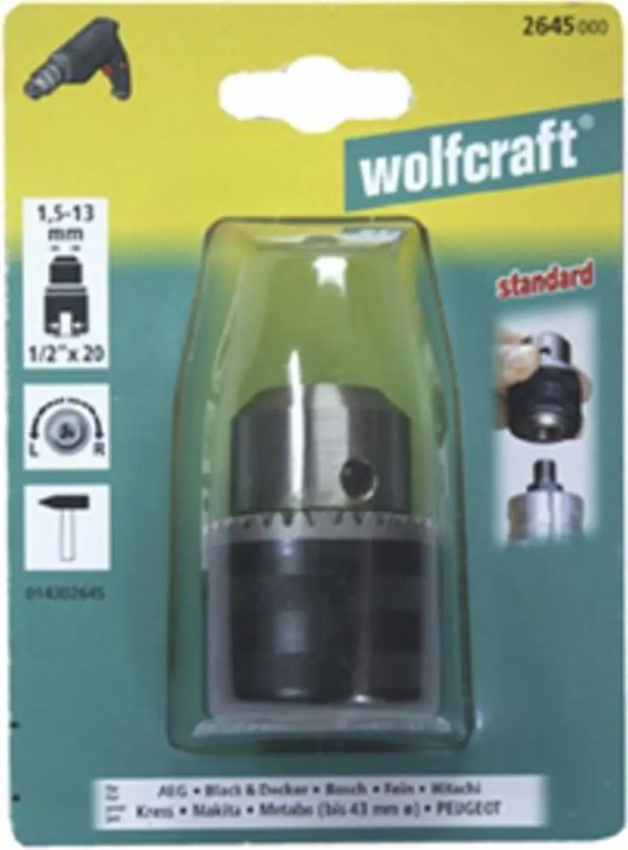 Wolfcraft Tandkransboorhouder 2645000 - Klopboorvast