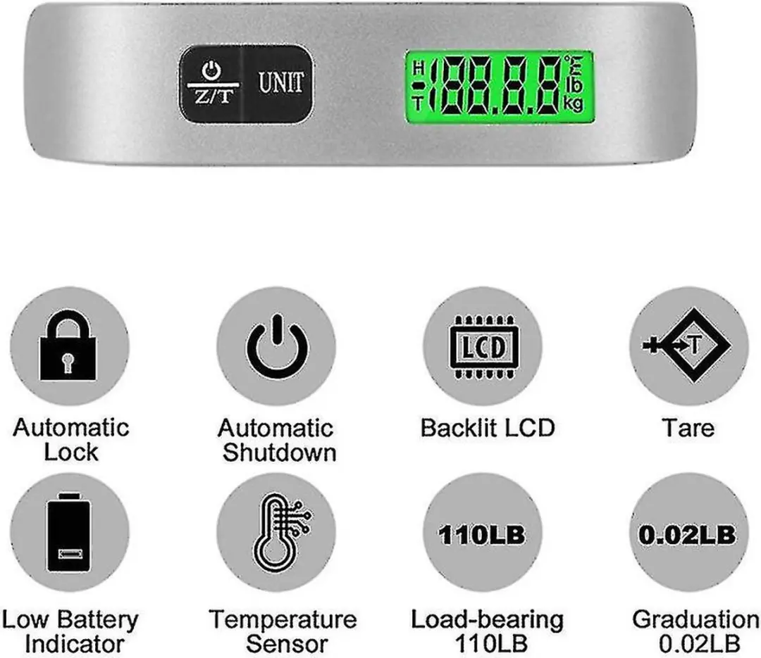 Konig Digitale Bagageweegschaal HC-LS10N 50kg - Thermometer