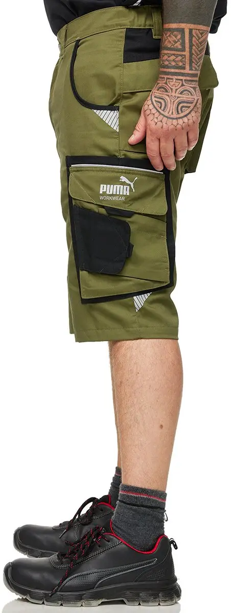 PUMA Workwear Precision X Werkshorts 58 - Oliv/Zwart