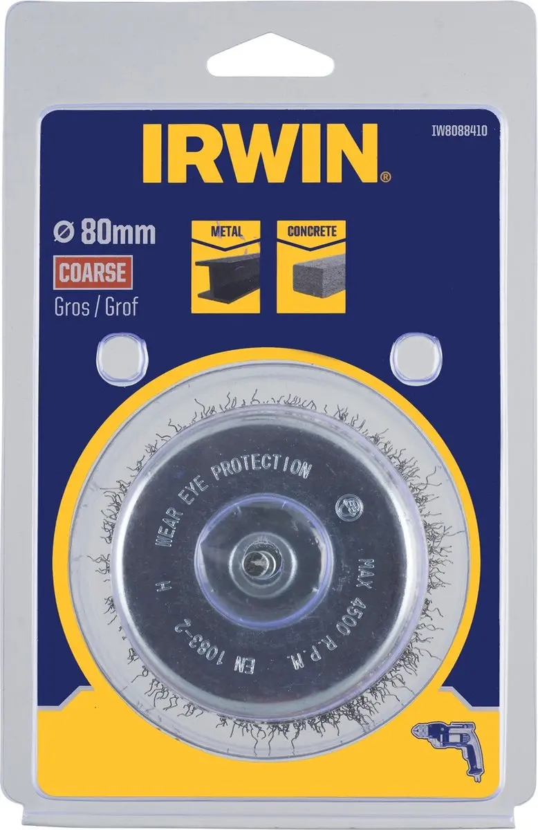 Irwin Staaldraadkomborstel IW8088410 80mm