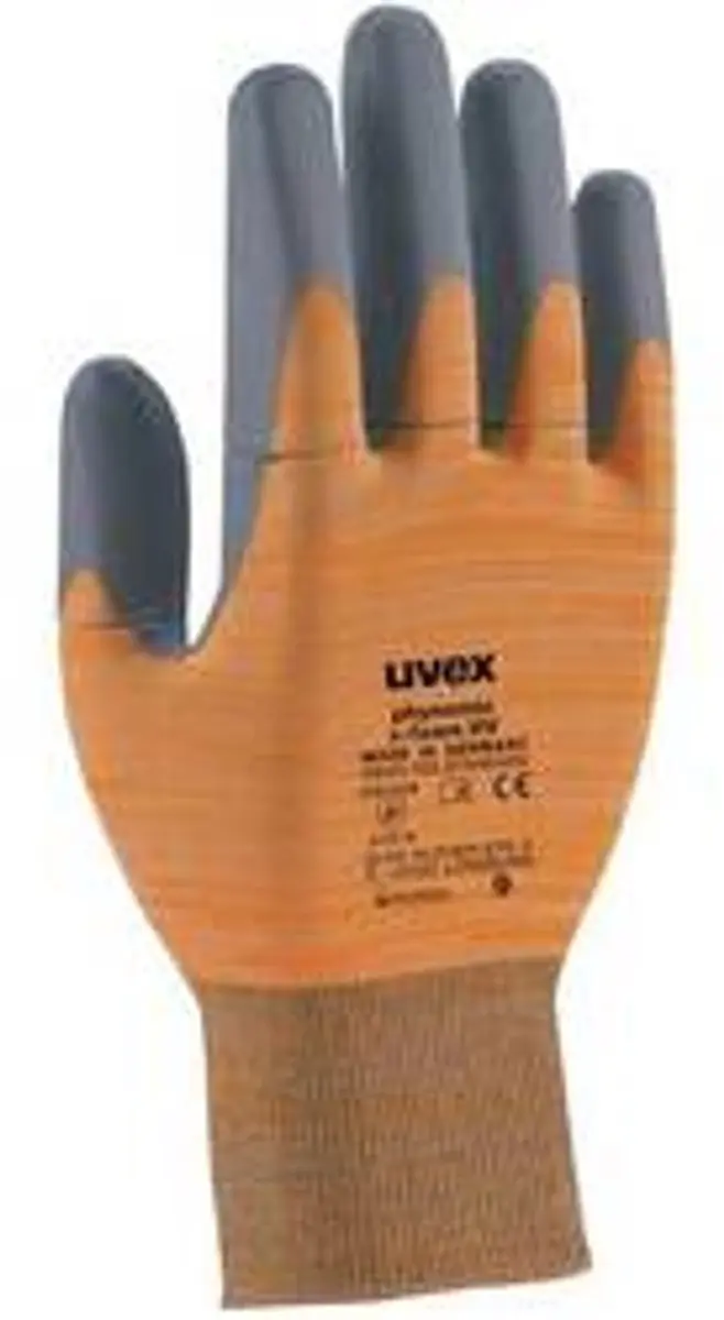 Uvex phynomic x-foam HV Werkhandschoen - Maat 10 - Oranje/Grijs
