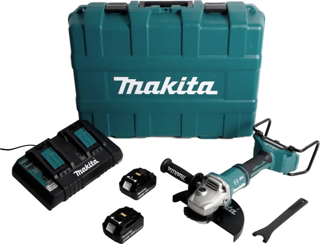 Makita DGA900PGKX2 Haakse Slijper 36V - 230mm - 2x 6,0Ah + Lader + Koffer