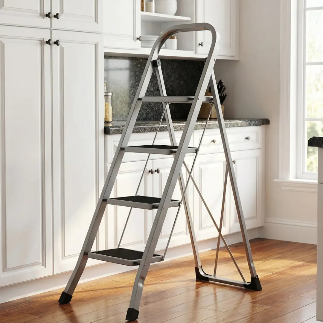 Songmics GSL004G01 Trapladder 4 Treden - Opvouwbaar - 150 kg