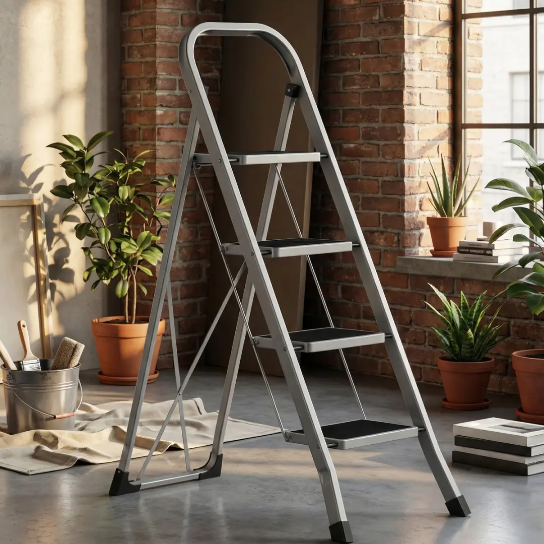 Songmics GSL004G01 Trapladder 4 Treden - Opvouwbaar - 150 kg - afbeelding 6 van 6