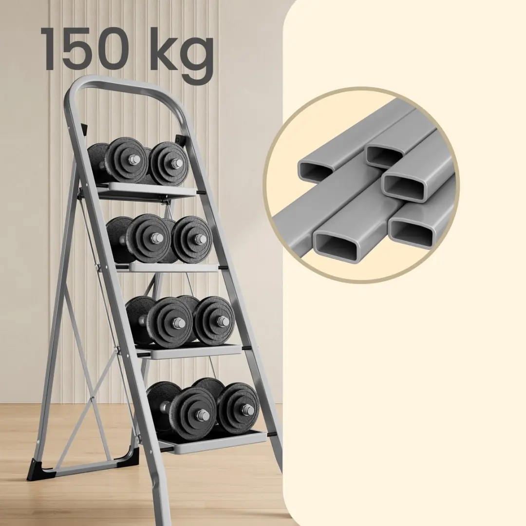 Songmics GSL004G01 Trapladder 4 Treden - Opvouwbaar - 150 kg