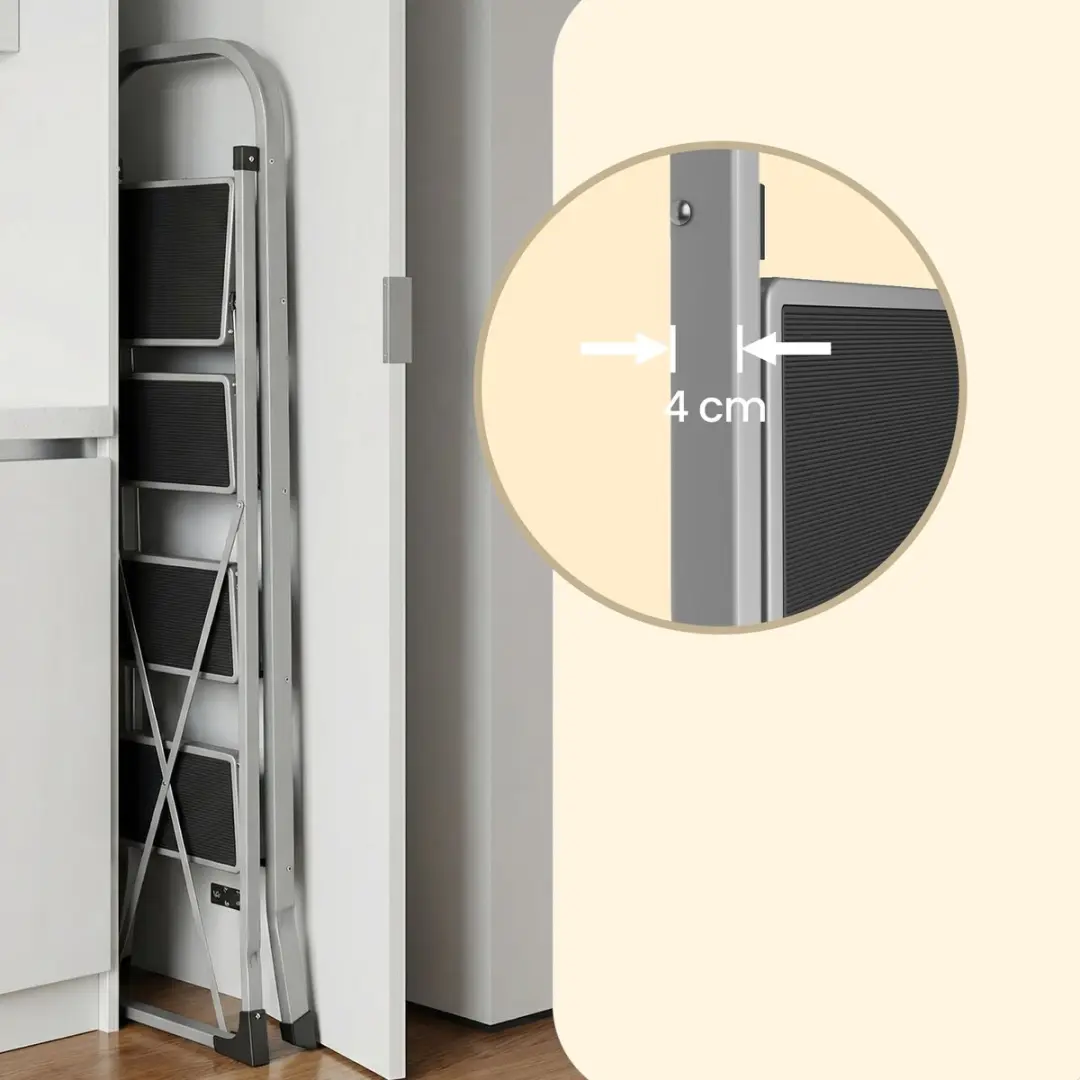 Songmics GSL004G01 Trapladder 4 Treden - Opvouwbaar - 150 kg