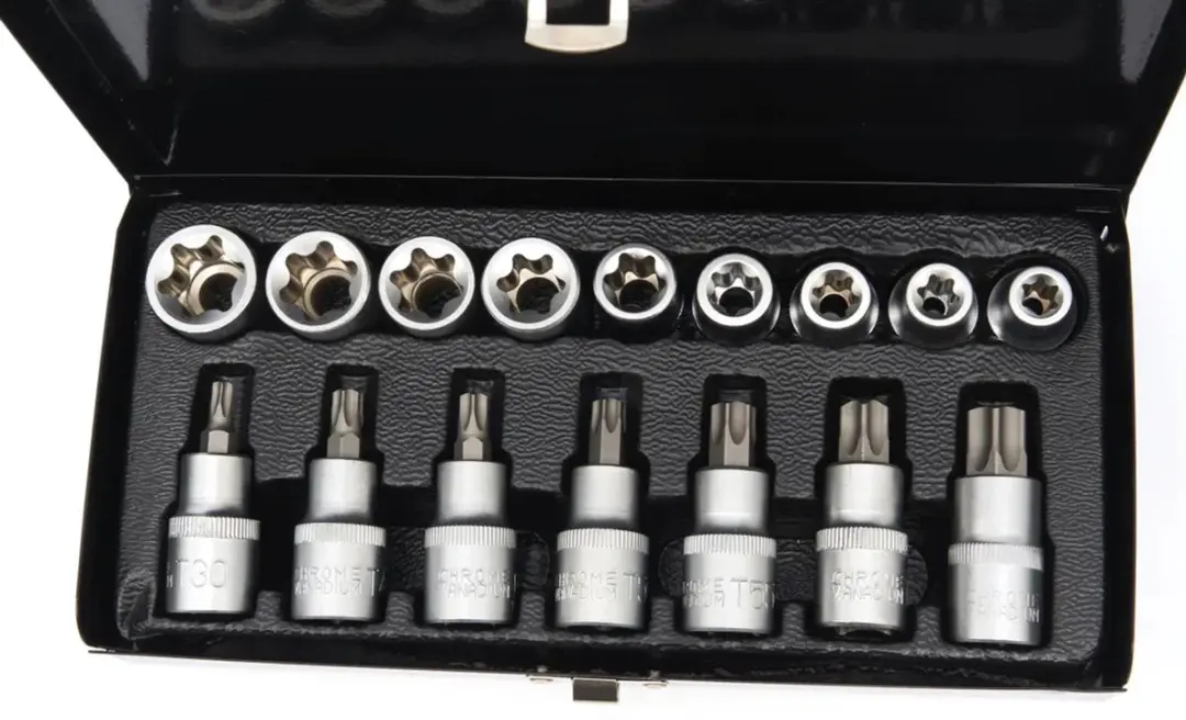 HBM Machines 1/2" Torx Doppenset 16-delig - Zwart