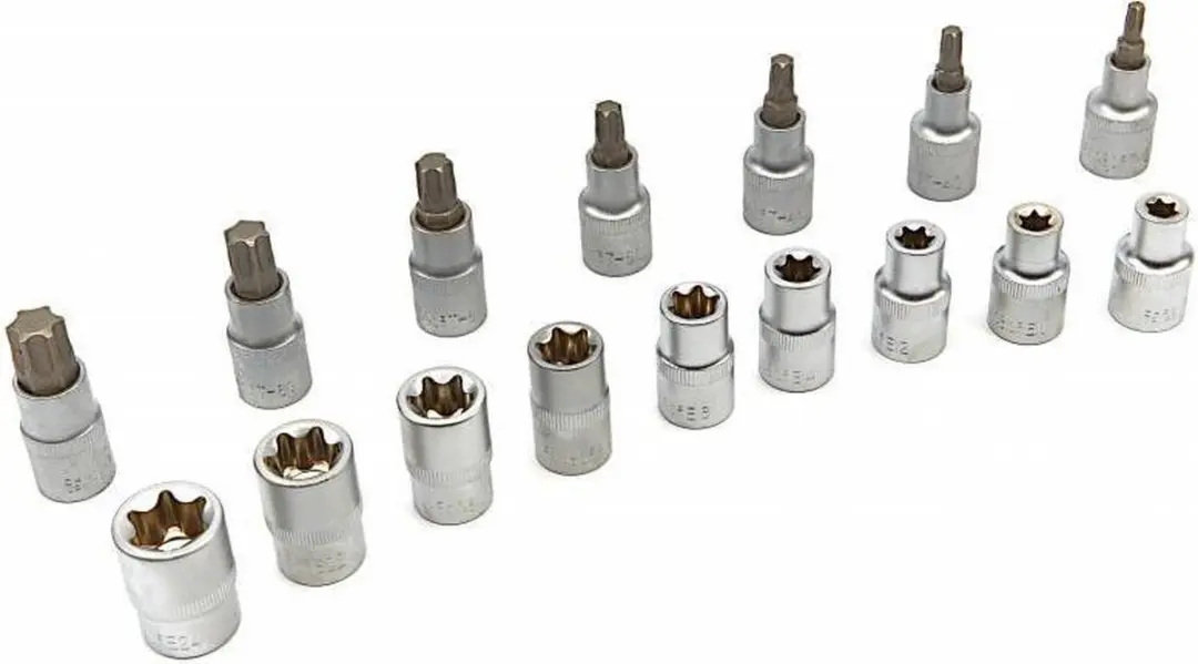 HBM Machines 1/2" Torx Doppenset 16-delig - Zwart