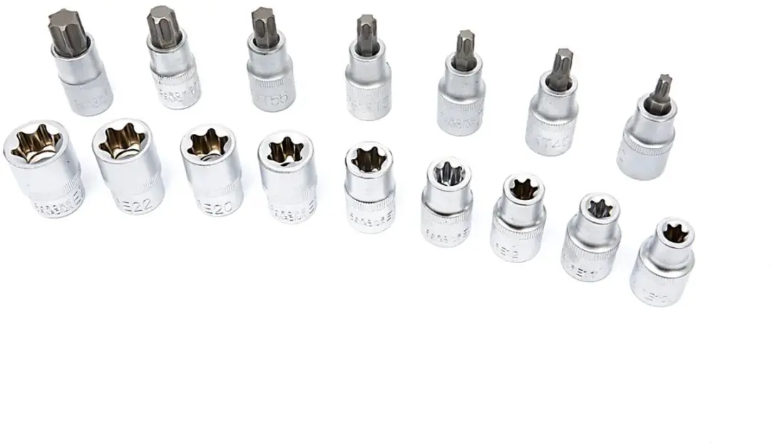 HBM Machines 1/2" Torx Doppenset 16-delig - Zwart