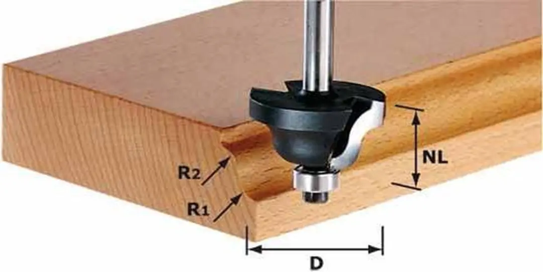 Festool HW S8 Dubbele Radialenfrees 8mm - Metaal