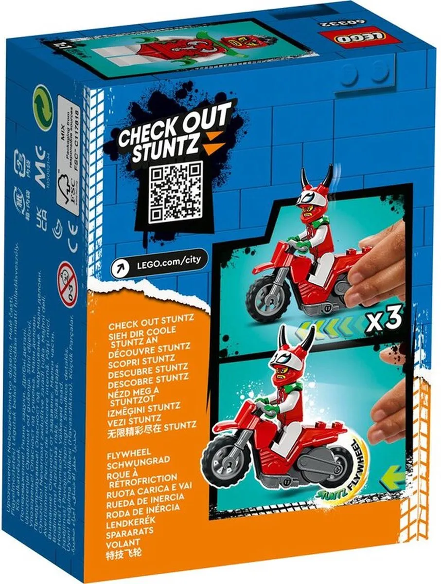 LEGO City Stuntz Roekeloze Scorpion 60332 - Stuntmotor - Meerkleurig