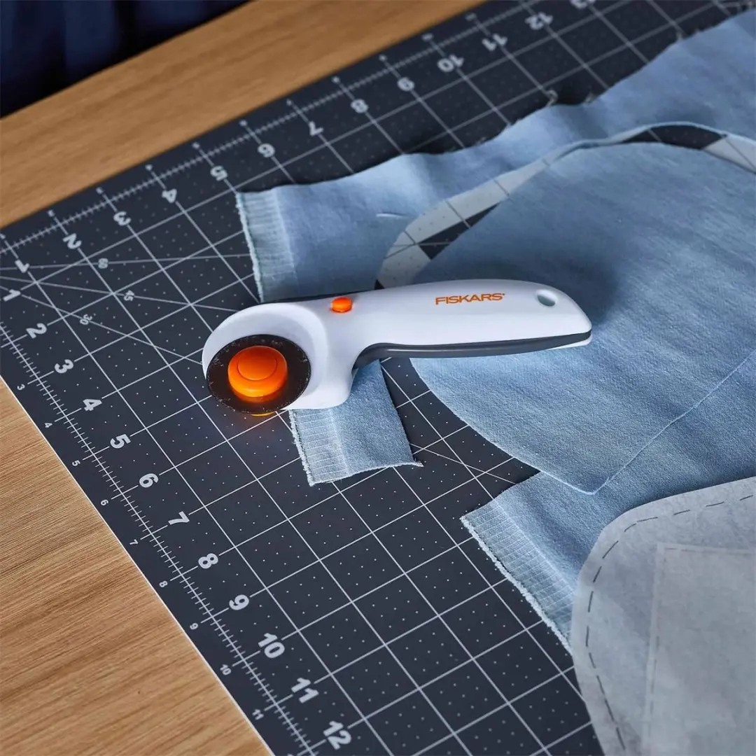 Fiskars Rolmes Ø45mm - Wit/Grijs/Geel