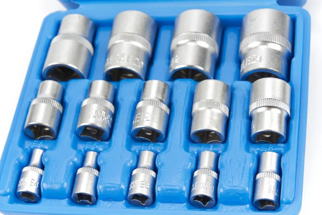 HBM Machines Torx E-Profiel Doppenset 14-delig - Blauw