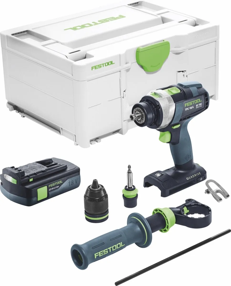 Festool TPC 18/4 I-Basic Klopboormachine 75Nm - 1x Accu 3.0Ah