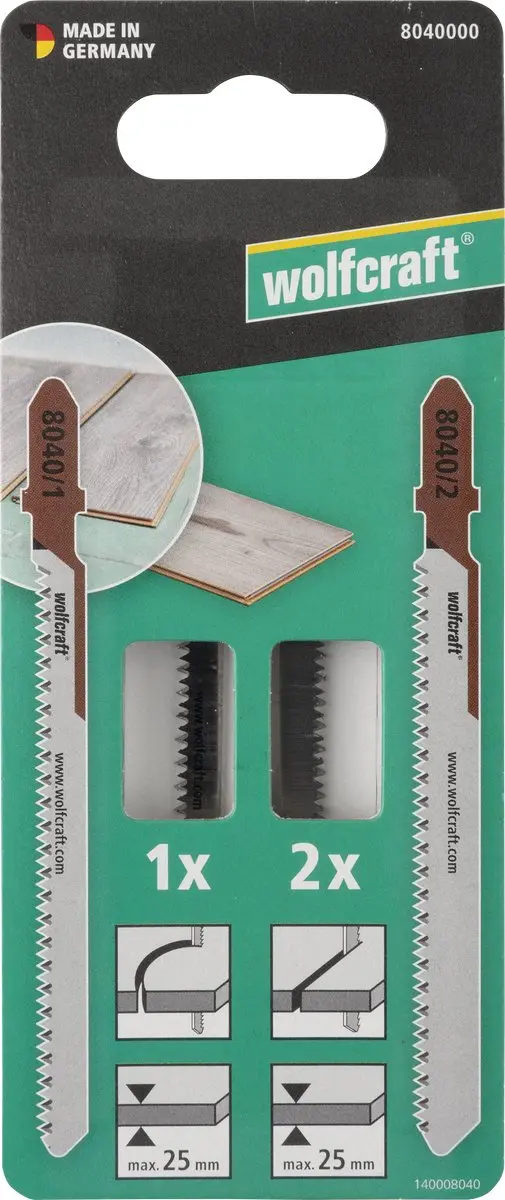 Wolfcraft Laminaat Decoupeerzaagbladen 8040000 - 3 Stuks