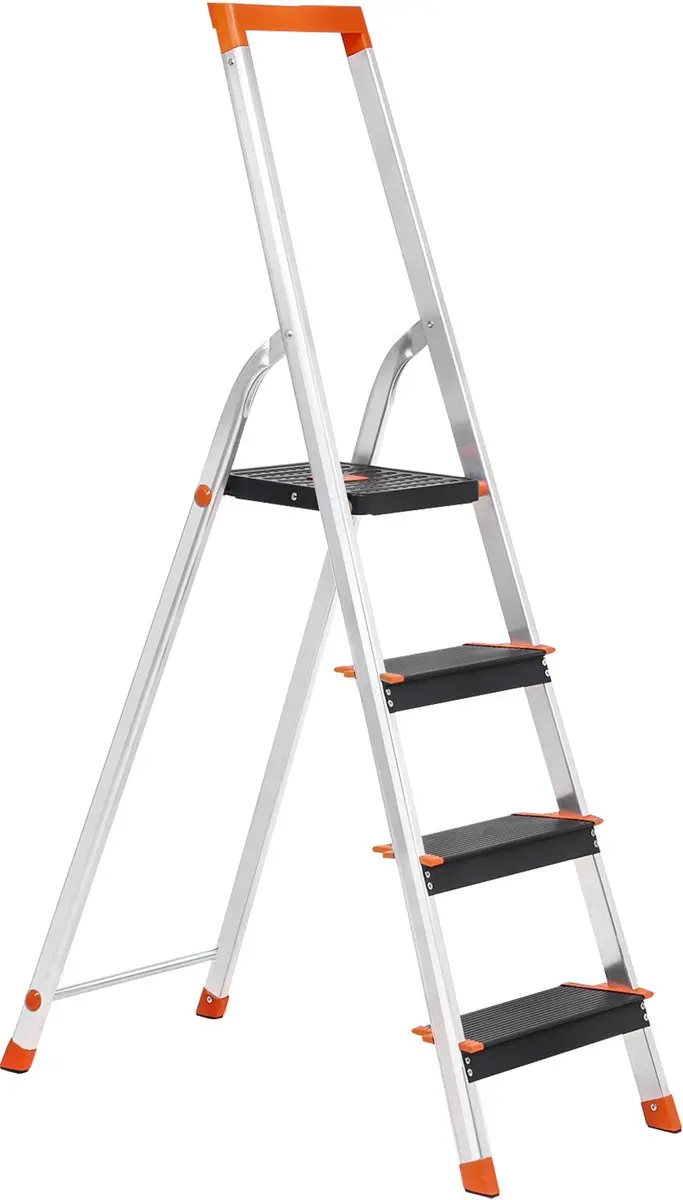 Songmics GLT04BK Aluminium Ladder 4 Treden