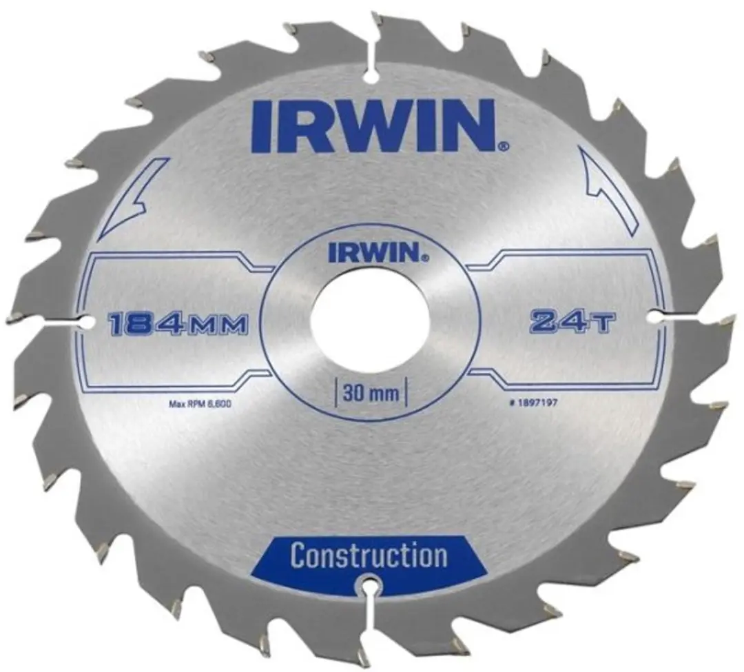 Irwin Construction Cirkelzaagblad 184mm 24T