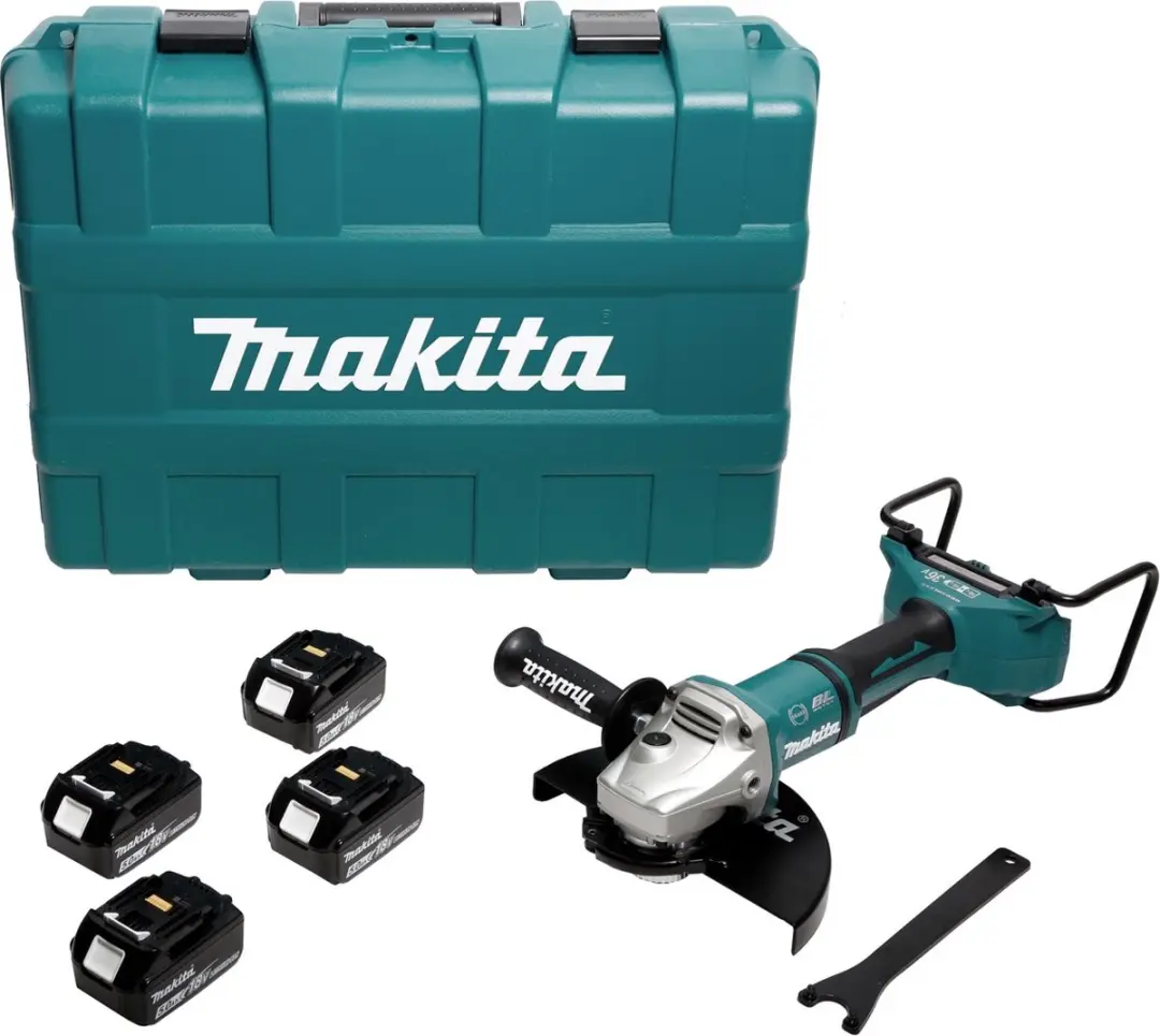 Makita DGA900T4KX2 Haakse Slijper 36V - 230mm - 4x 5,0Ah Accu