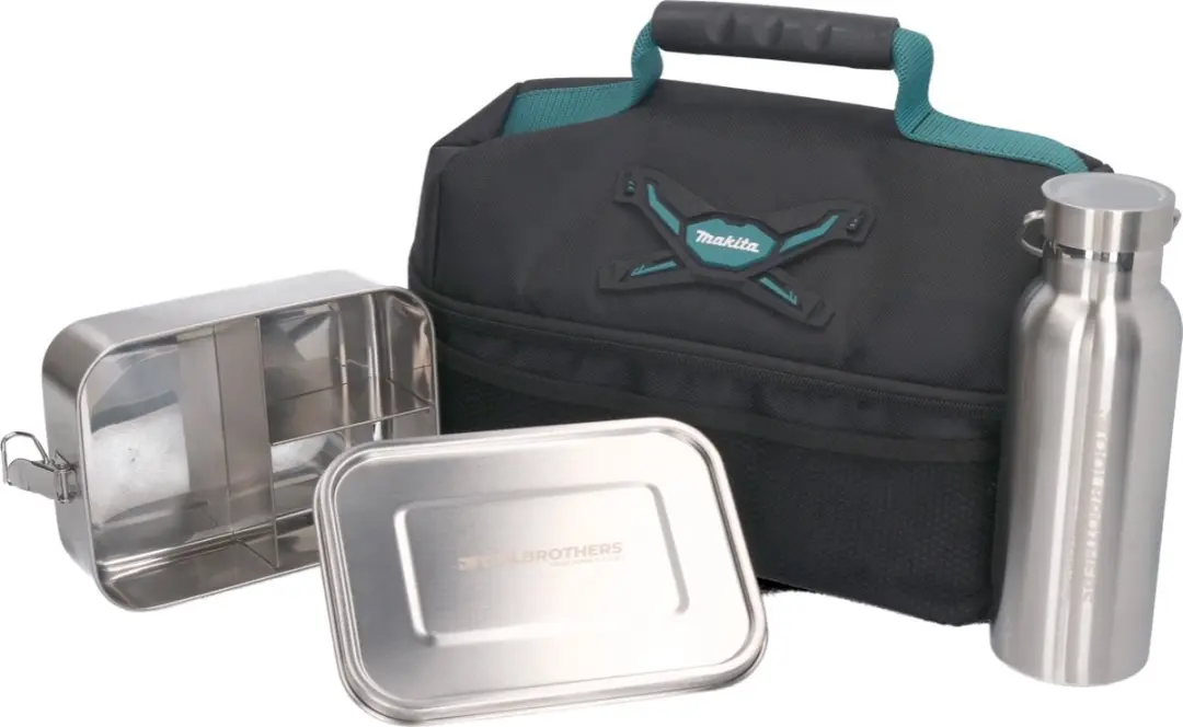Makita Toolbrothers Lunchpakket E-05614 - Roestvrijstalen set - 1200ml/500ml - Zwart/Zilver