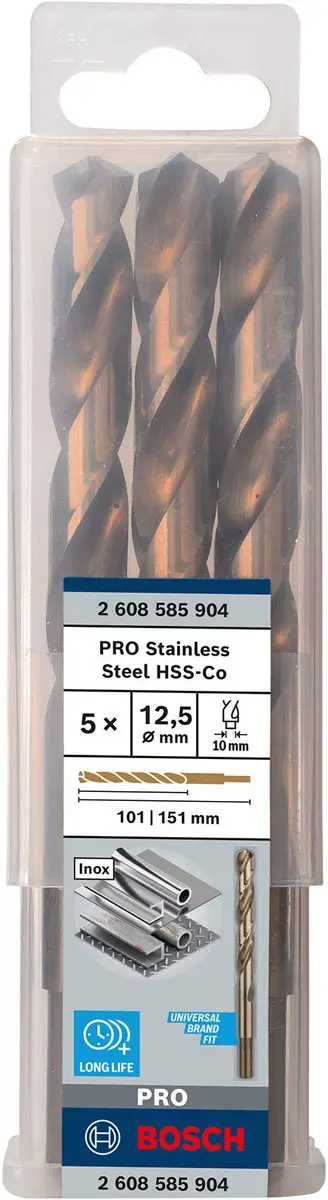 Bosch Professional ST. LINE HSS-CO Metaalboren 12.5mm - 5 Stuks