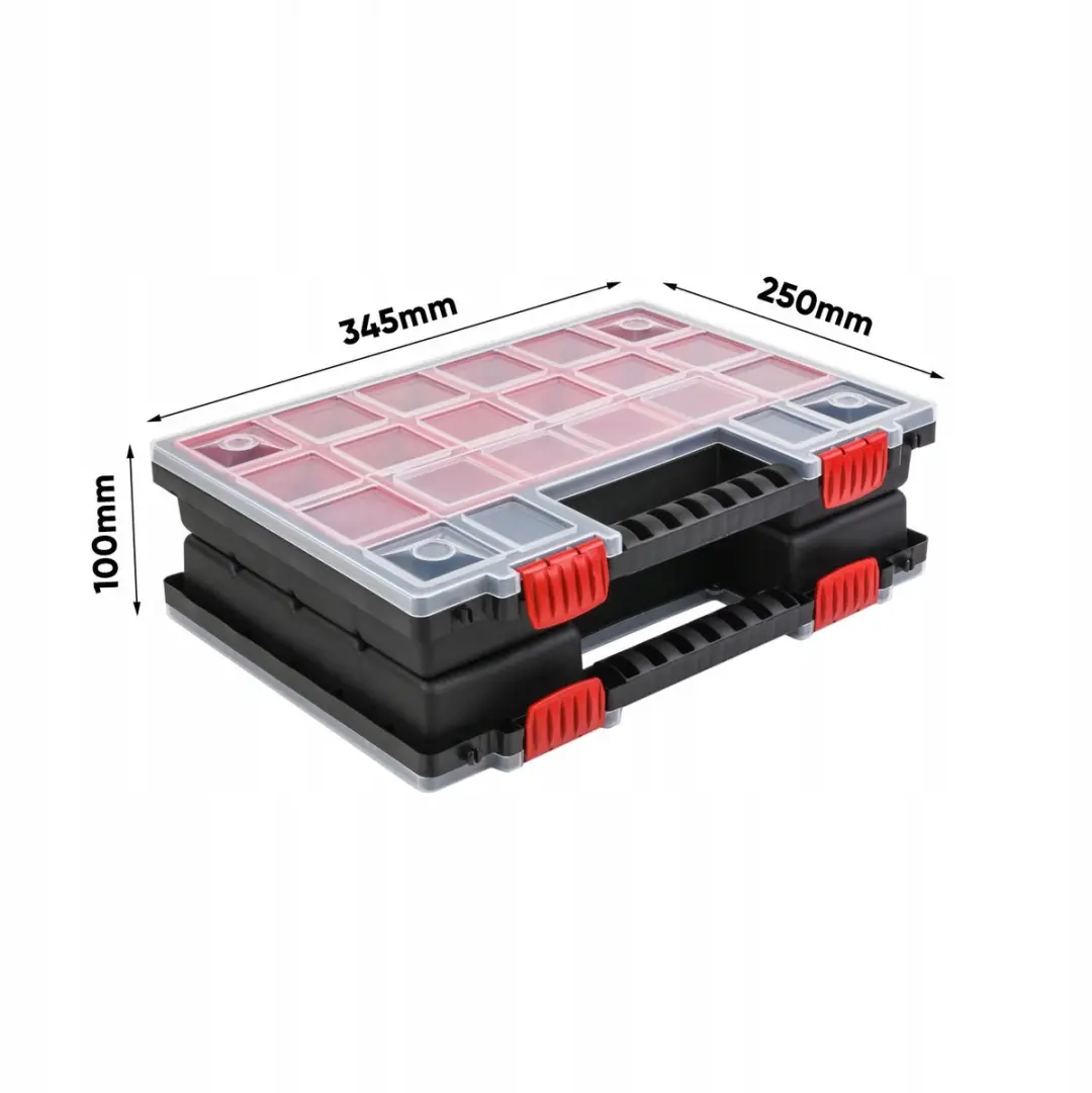 Prosperplast NORP14DUO Duo Gereedschap Organizer - Rood/Zwart