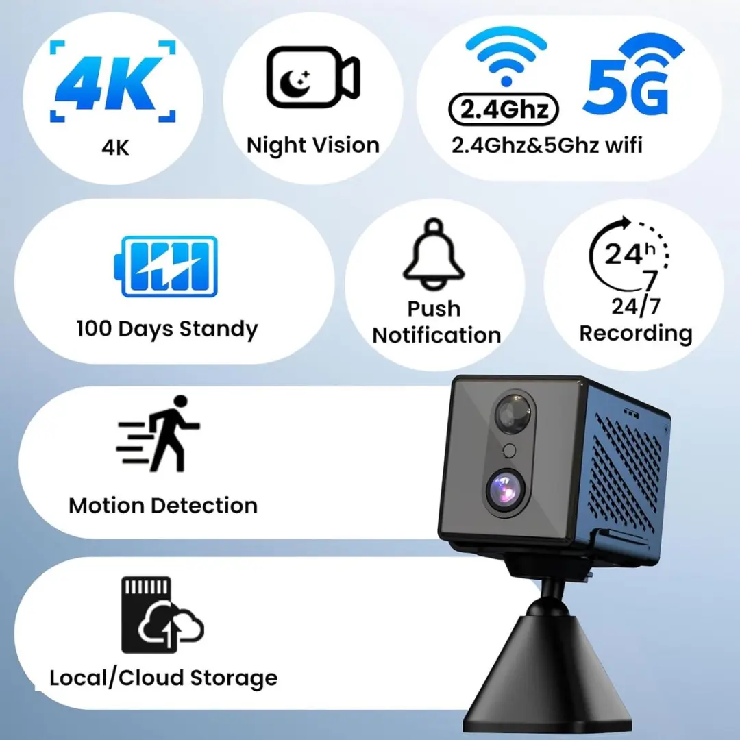 NÖRDIC CAM-50M IP-Camera 4K - Zwart