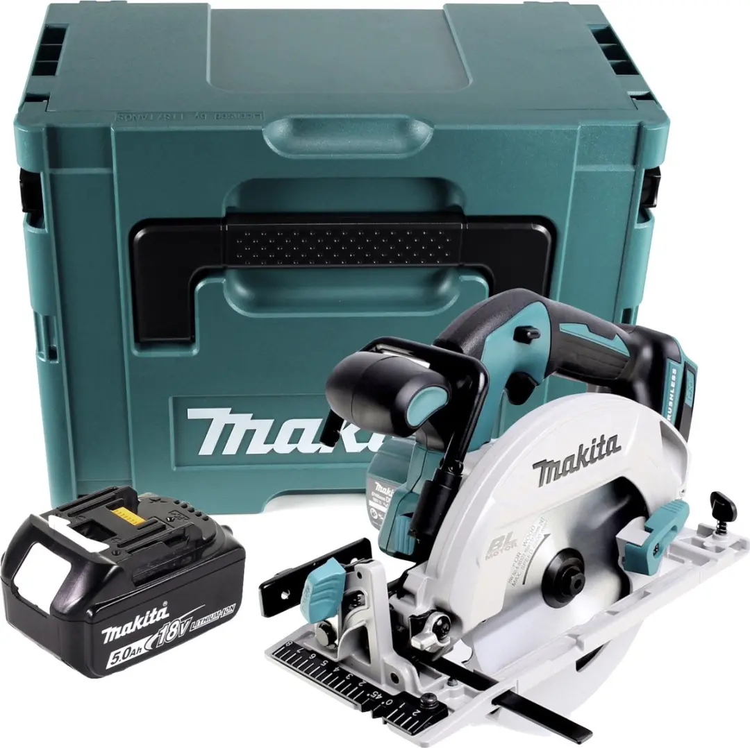 Makita DHS680T1J Accu-handcirkelzaag 18V 165mm - borstelloos - 5,0Ah