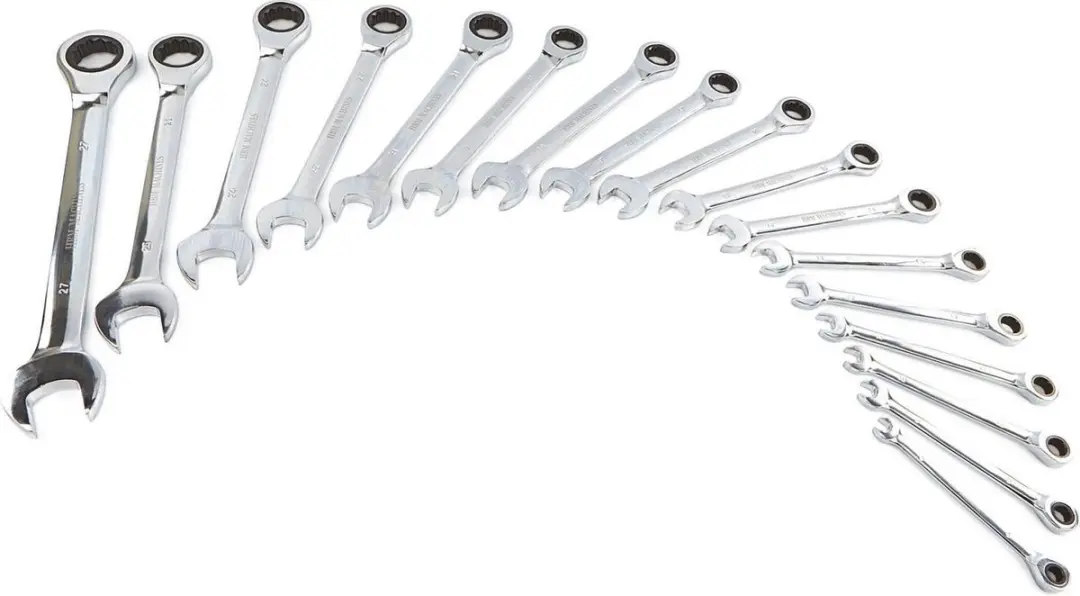HBM Machines Ring- en Steeksleutelset 17-delig 9135 - Metrisch 8-27mm