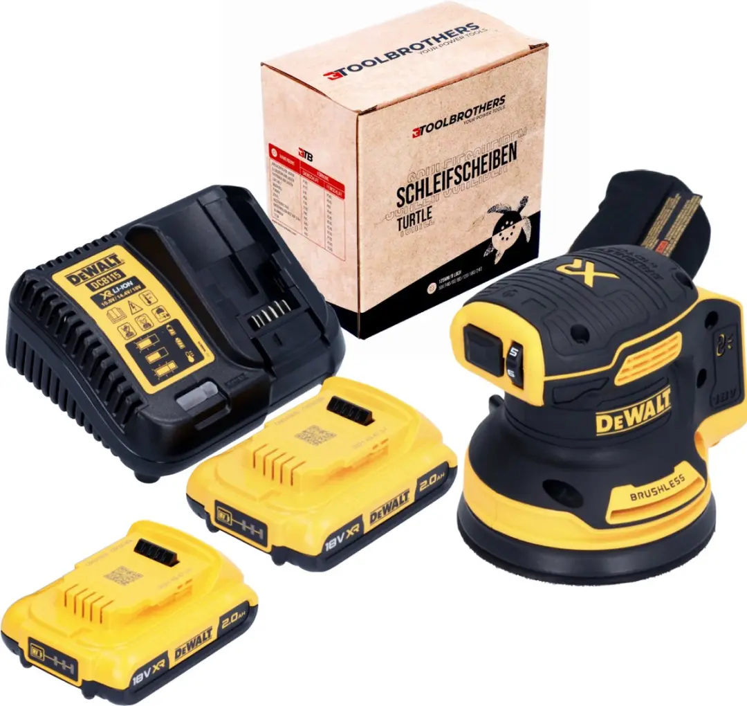 Toolbrothers TURTLE Excenterschuurmachine DCW 210 D2 - 125mm - 2x 2.0Ah Accu - afbeelding 2 van 6