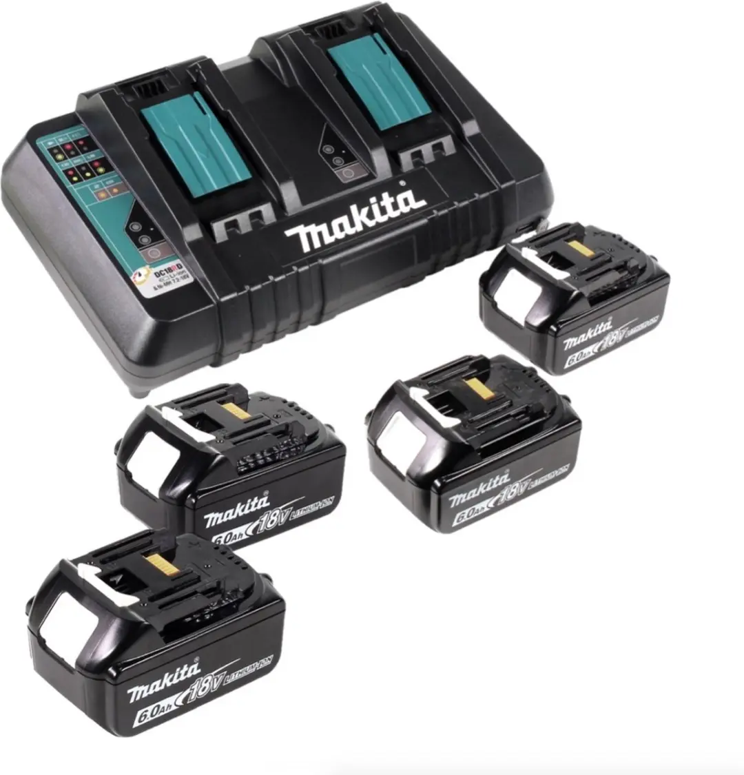 Makita DGA900G4KX2 Accu Haakse Slijper 36V - 230mm - 4x 6,0Ah + Lader + Koffer